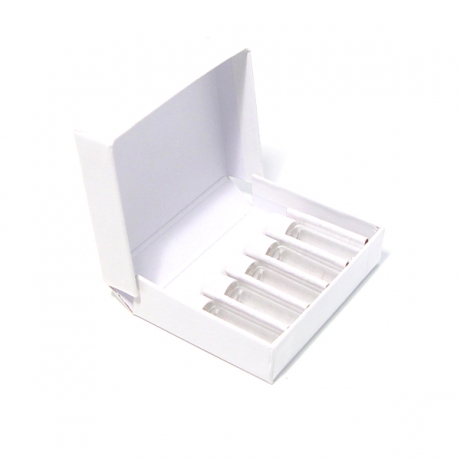 White Cardboard Box with 5x 2g Screw Cap Vials