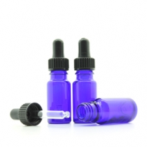 15ml dropper bottle - blue moulded glass