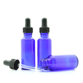 30ml Blue Moulded Glass Dropper & Bottle