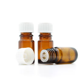 3.5ml amber moulded medicating potency bottle