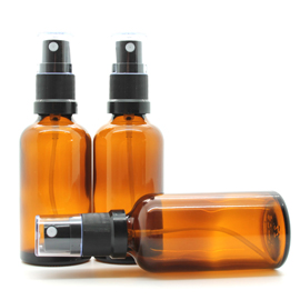 50ml Mister Bottle, Amber Moulded Glass