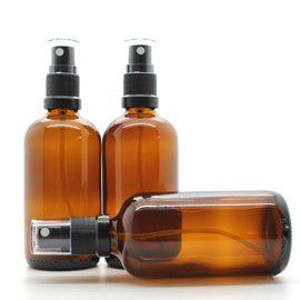100ml Mister Bottle, Amber Moulded Glass