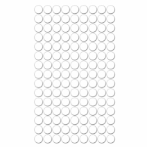 F - WHITE CIRCULAR LABELS (260 PER SHEET)