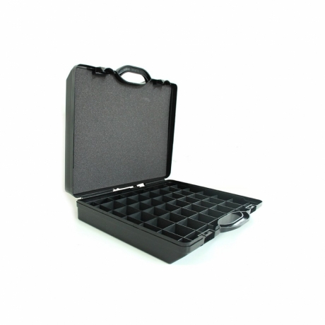 Large Plastic Case With 46mm Grid System And 10mm Foam