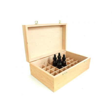 ALDER WOOD BOX TO HOLD 40 X 32MM BOTTLES